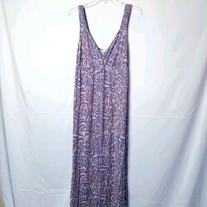 CAbi cross chest flowy maxi dress sz Small